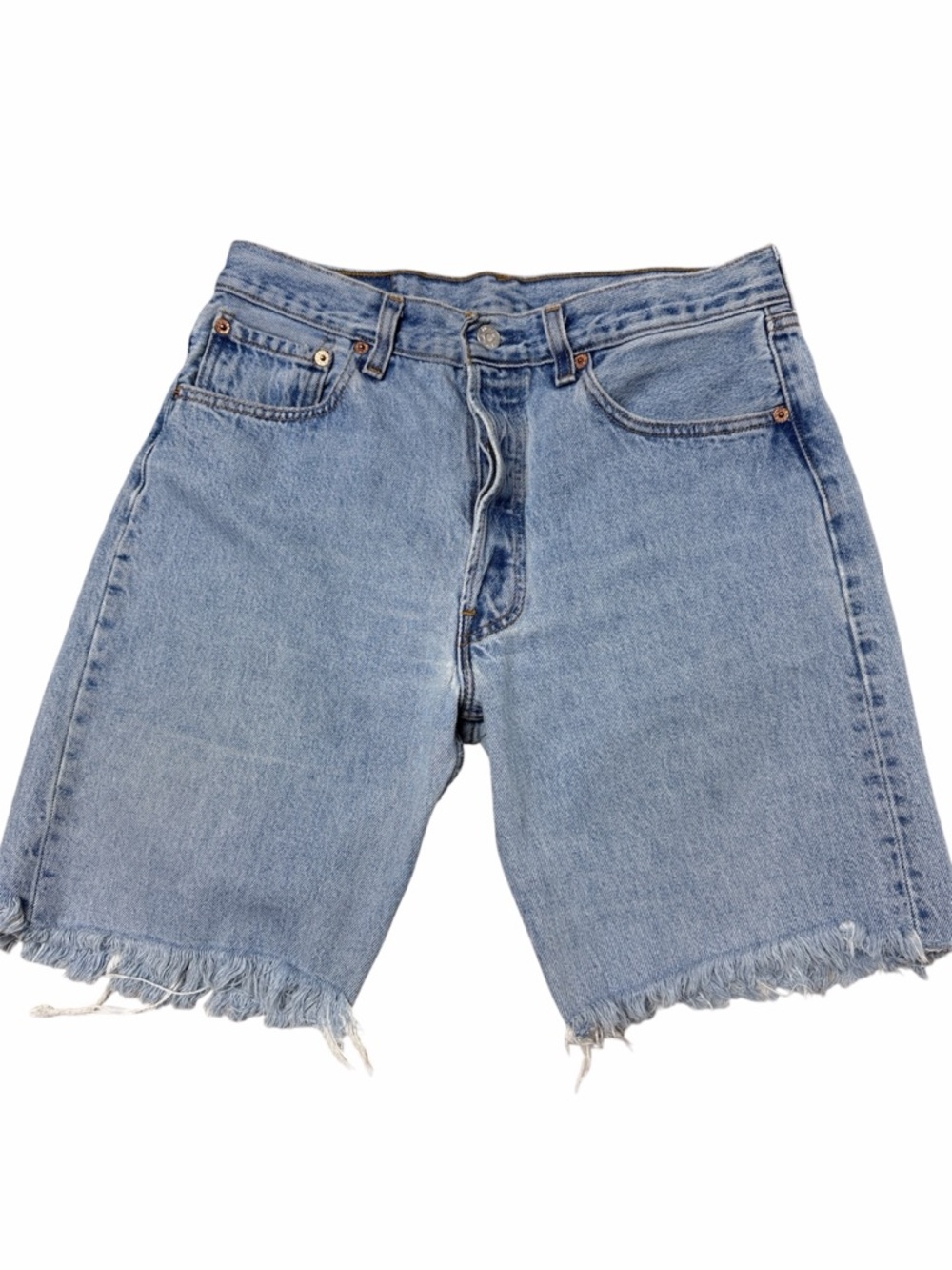 Levi's Light Blue 501 Denim Bermuda cutoff shorts size 32